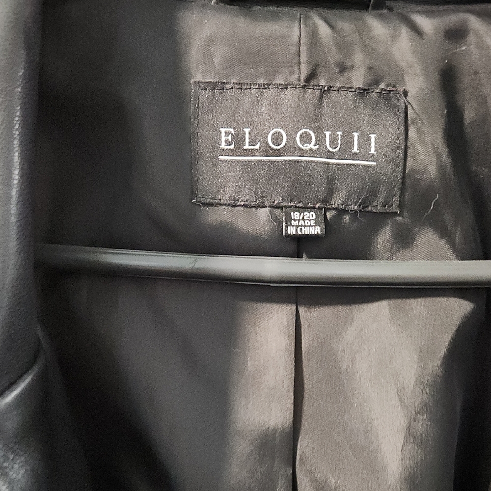 Eloquii Women's Sleek Black Leather Jacket - Picture 2 of 5